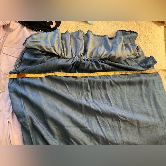 Falls Creek Off Shoulder Ruffled Chambray Dress. P/A894/2 - Picture 13 of 13